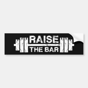 Autocollant De Voiture Levez Le Bar, Barbell - Gymnase Exercice Inspirati