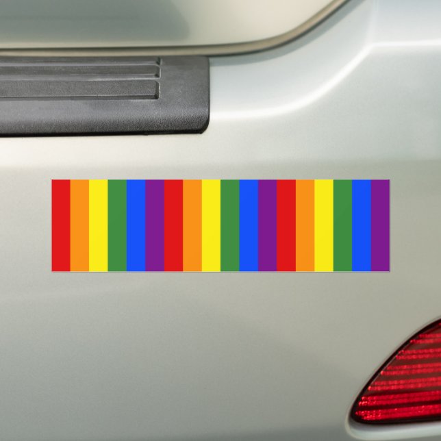 Autocollant De Voiture LGBT Pride Rainbow Stripe Motif (En voiture)