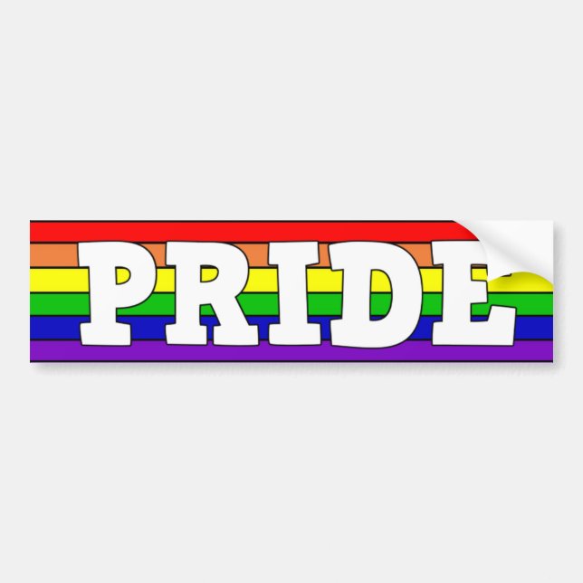 Autocollant De Voiture LGBTQ+ Pride Arc-en-ciel (Devant)