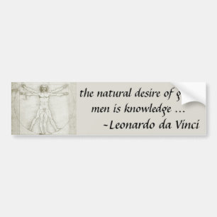 Autocollant De Voiture L'homme vitruvien de Léonard de Vinci