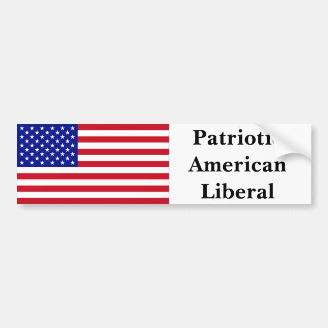 Autocollant De Voiture Libéral patriotique américain (Devant)