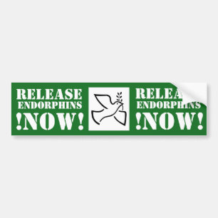 Autocollant De Voiture LIBÉRER ENDORPHINES MAINTENANT ! humoriste
