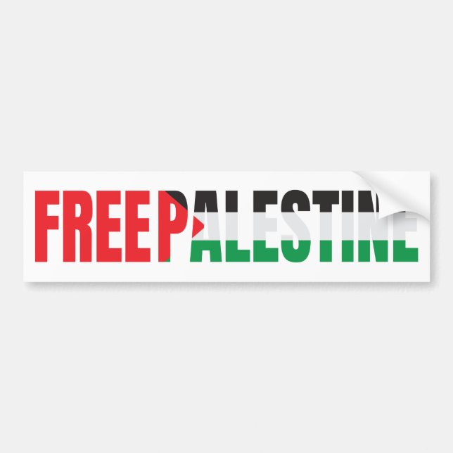 Autocollant De Voiture Libérez la Palestine, Libérez Gaza, Drapeau Palest (Devant)