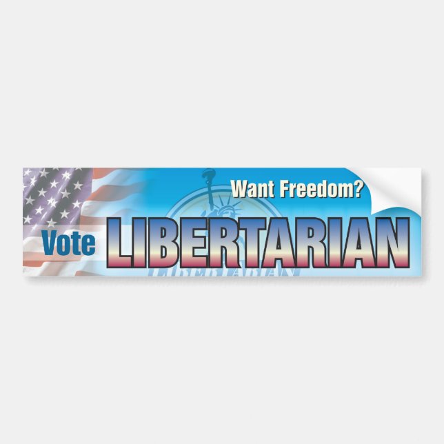 Autocollant De Voiture Libertaire de vote (Devant)