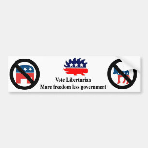 Autocollant De Voiture Libertaire de vote