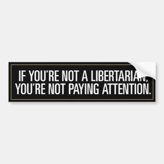Autocollant De Voiture Libertaire prêtant l'attention