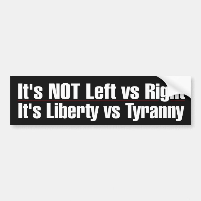 Autocollant De Voiture Liberté contre la tyrannie (Devant)
