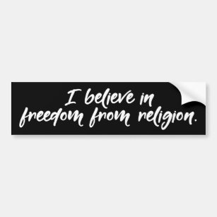 Autocollant De Voiture Liberté de religion, Sticker de pare-chocs athée