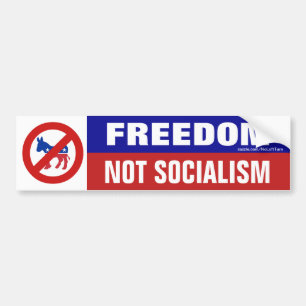 Autocollant De Voiture Liberté et non-socialisme Pas de démocratie