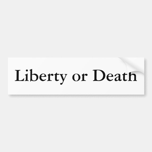 Autocollant De Voiture Liberté ou mort (Devant)