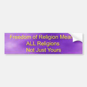 Autocollant De Voiture Liberté religieuse