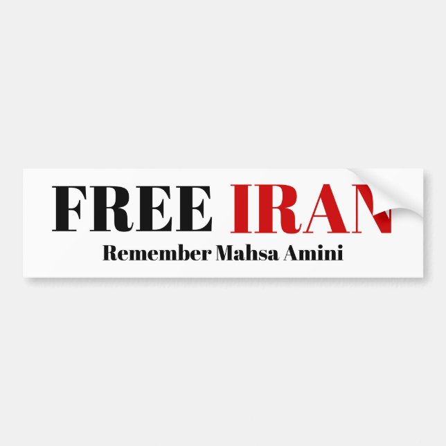 Autocollant De Voiture LIBRE IRAN RAPPELEZ-VOUS Sticker Mahsa Amini (Devant)