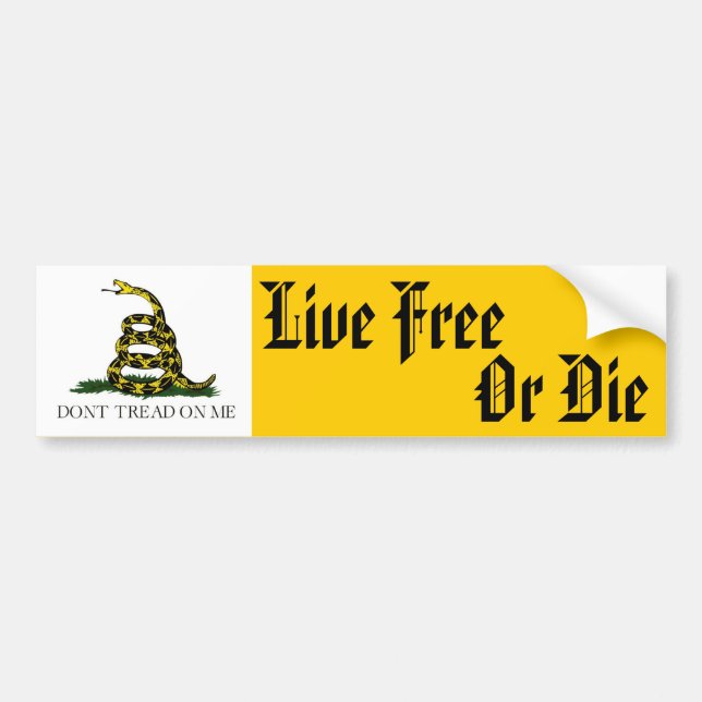 Autocollant De Voiture Libres vivants ou meurent (Devant)