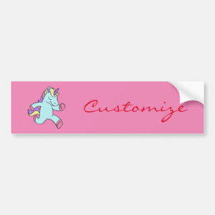 Autocollant De Voiture Licorne bleue courant Thunder_Cove