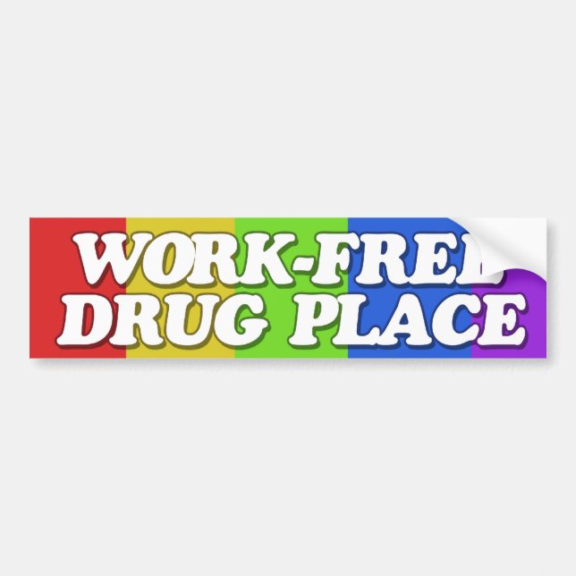 Autocollant De Voiture Lieu de travail sans drogue (Devant)