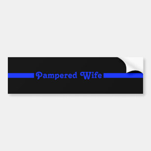 Autocollant De Voiture Ligne Bleue Mince Femme de police choyée