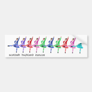Autocollant De Voiture Ligne de danse highland écossaise