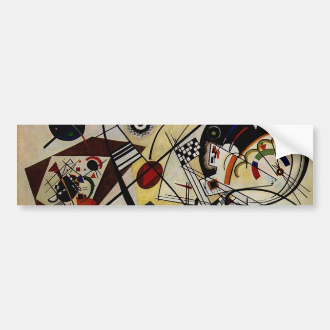 Autocollant De Voiture Ligne ininterrompue Kandinsky Transverse (Devant)