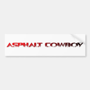 Autocollant De Voiture Ligne nommée rouge 1 de cowboy d'asphalte