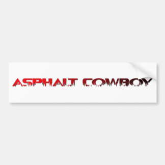 Autocollant De Voiture Ligne nommée rouge 1 de cowboy d'asphalte