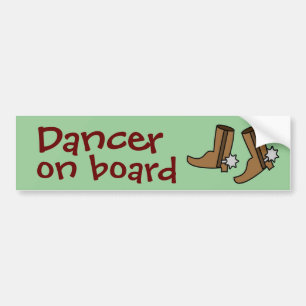 Autocollant De Voiture Ligne occidentale danseur de pays de bottes de