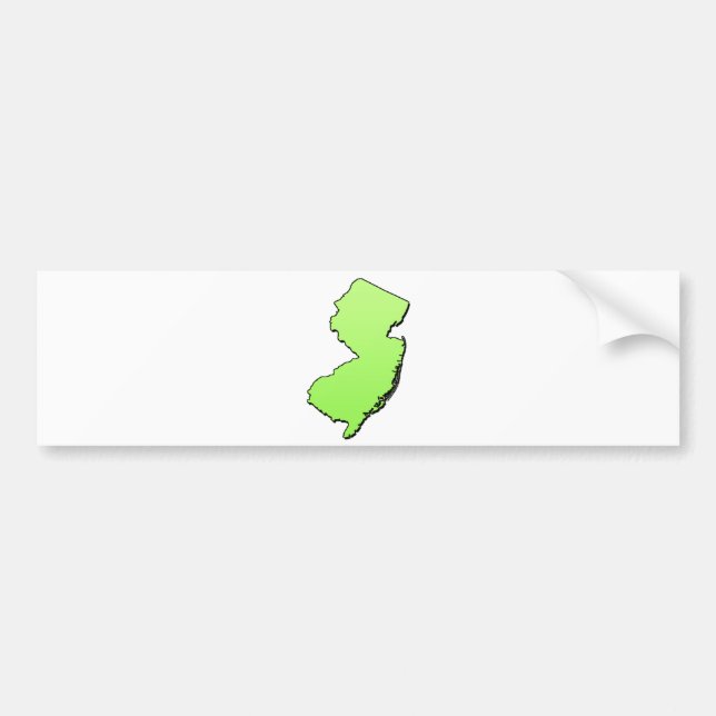 Autocollant De Voiture Ligne verte du New Jersey (Devant)