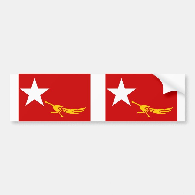 Autocollant De Voiture Ligue nationale pour la démocratie, drapeau de (Devant)