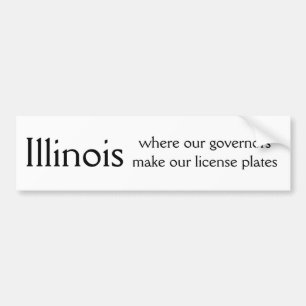 Autocollant De Voiture L'Illinois, où nos gouverneurs font notre permis