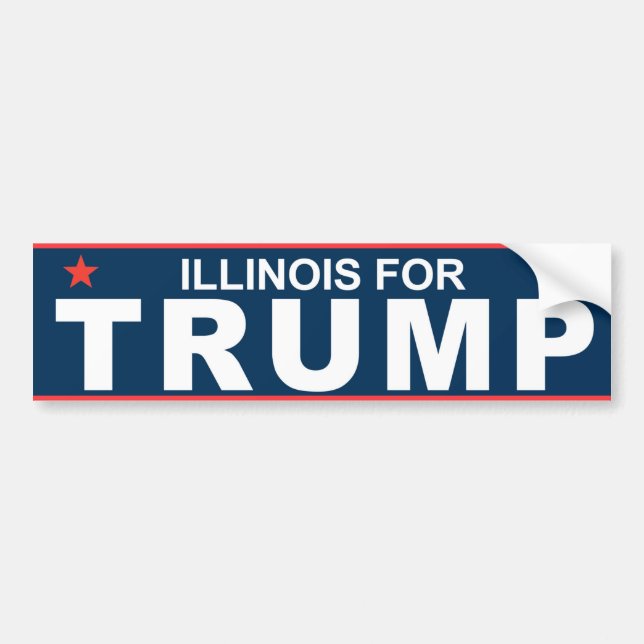 Autocollant De Voiture L'Illinois pour l'atout 2016 (Devant)