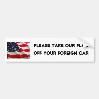 Autocollant De Voiture l'image de drapeau américain, prennent svp notre