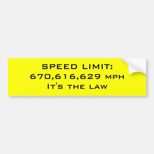 Autocollant De Voiture Limitation de vitesse (Devant)