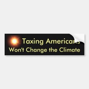 Autocollant De Voiture L'impôt des Américains ne changera pas le climat