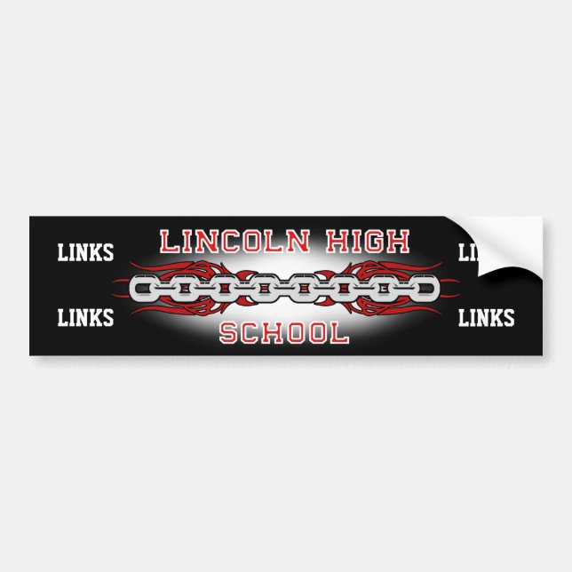 Autocollant De Voiture Lincoln High School Links Bumper sticker (Devant)