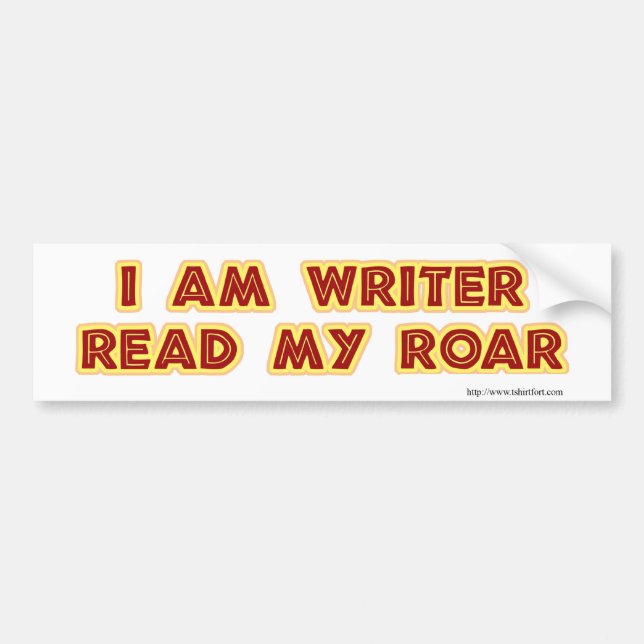 Autocollant De Voiture Lire Mon Auteur Roar Motto Funny (Devant)