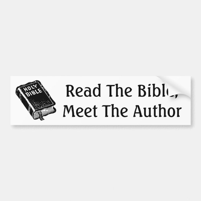 Autocollant De Voiture Lisez la bible ; Rencontrez l'auteur (Devant)