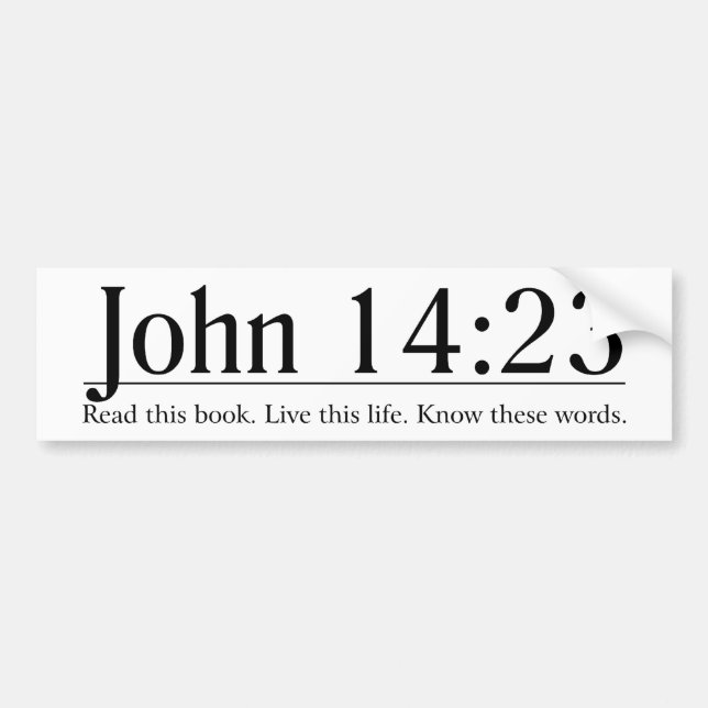 Autocollant De Voiture Lisez le 14h23 de John de bible (Devant)