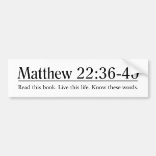 Autocollant De Voiture Lisez le 22h36 de Matthew de bible - 40