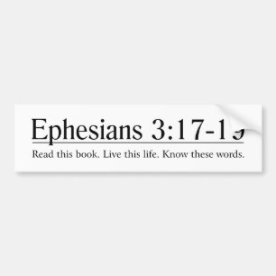 Autocollant De Voiture Lisez le 3h17 d'Ephesians de bible - 19