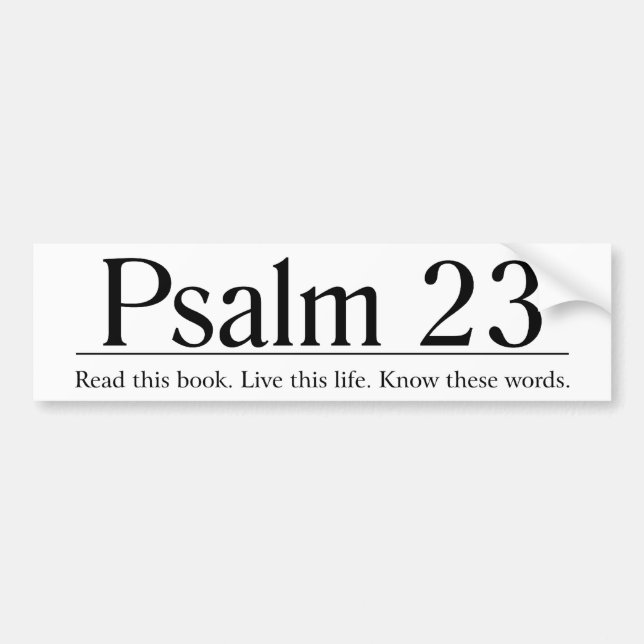 Autocollant De Voiture Lisez le psaume 23 de bible (Devant)