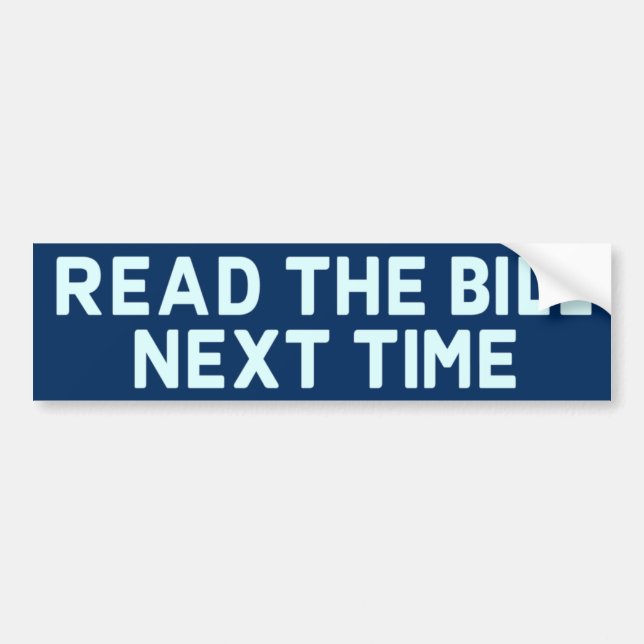 Autocollant De Voiture Lisez Le Sticker Bill Bumper (Devant)