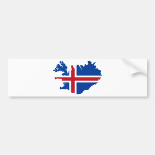 Autocollant De Voiture L'Islande EST carte de drapeau de Ísland