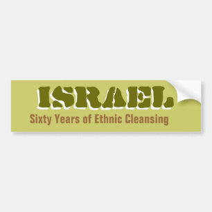 Autocollant De Voiture L'ISRAËL soixante ans de purification ethnique