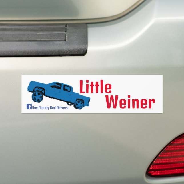 Autocollant De Voiture Little Weiner Square (En voiture)