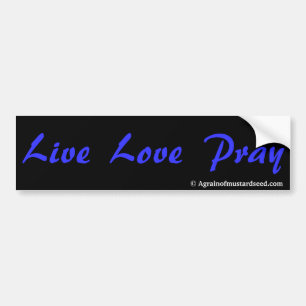 Autocollant De Voiture Live Love Pray Bible Citation Personnaliser It