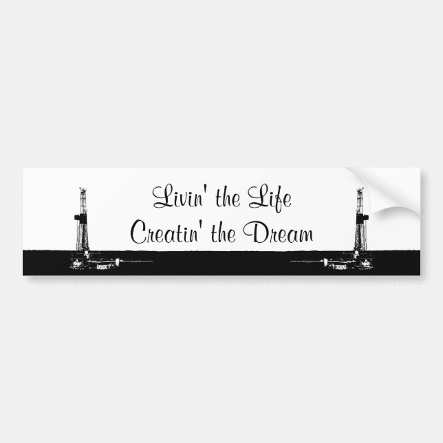 Autocollant De Voiture "Livin adhésif pour pare-chocs de la vie" (Devant)