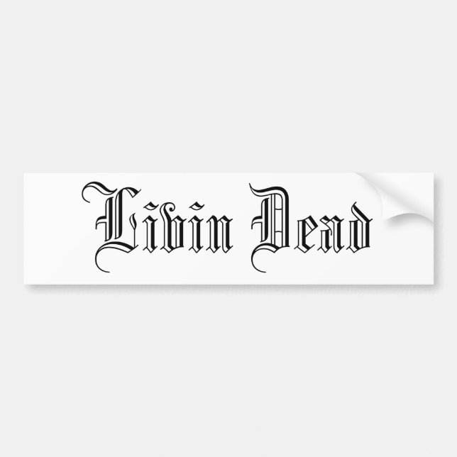 Autocollant De Voiture Livin mort (Devant)
