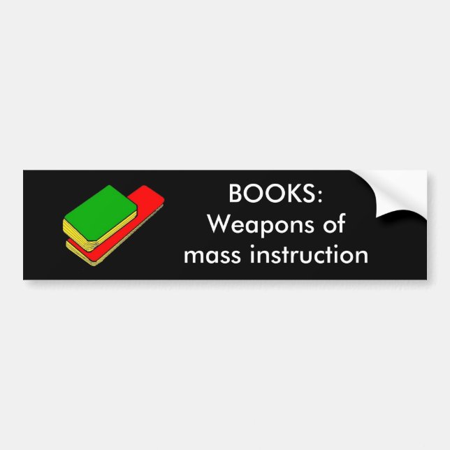 Autocollant De Voiture LIVRES - adhésif pour pare-chocs (Devant)