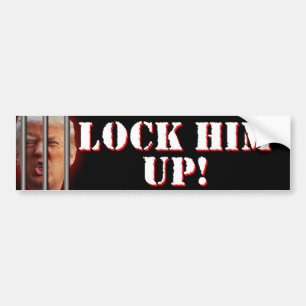 Autocollant De Voiture Lock Him Up Anti-Trump