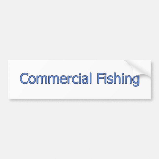 Autocollant De Voiture Logo de pêche professionnelle (texte bleu) (Devant)