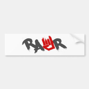 Autocollant De Voiture Logo de Rawr - Emo, goth, alternative, roche,